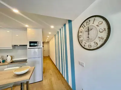 Una cocina o zona de cocina en PARAISO designer conditioned apartment with terrace