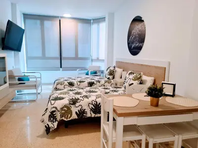 Cama o camas de una habitación en VV Canteras Beach Paradise 