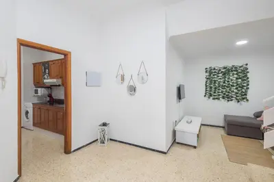 Zona de estar de Melenara Beach - Cozy Ground-Floor Flat
