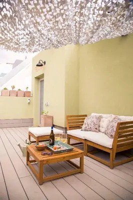 Zona de estar de The Wooden House VV