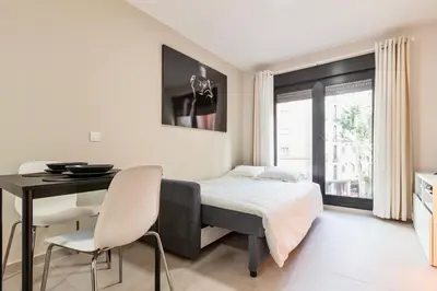 Cama o camas de una habitación en City and Beach Home, Las Canteras