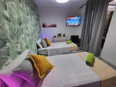 Cama o camas de una habitación en Apartamento Playa Chica