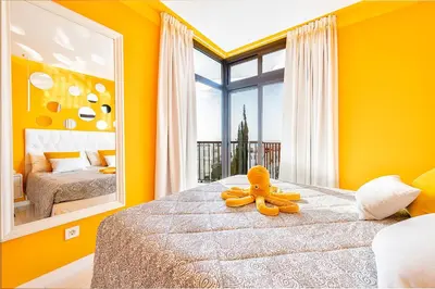 Cama o camas de una habitación en PULPO AMARILLO