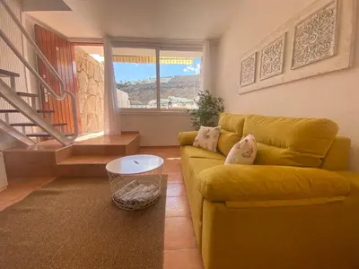 Zona de estar de Modern Duplex apartment near swimming pool