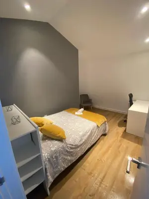 Cama o camas de una habitación en Casa El Mirador del Almendro