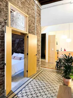 Cama o camas de una habitación en Casa Piedra Agaete
