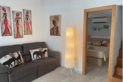 Zona de estar de Chalet Afrika con Jacuzzi