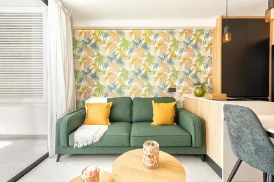 Zona de estar de Airbnb cerca de la playa