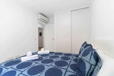 Cama o camas de una habitación en Arrecife Canteras Apartment