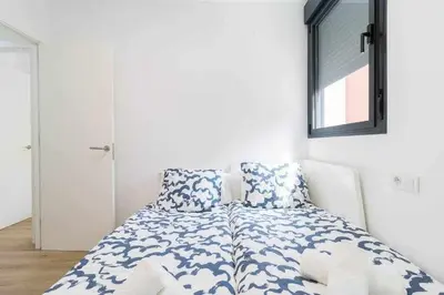 Cama o camas de una habitación en Arrecife Canteras Apartment