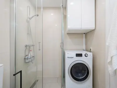 Un baño de Apartamento Primera línea playa