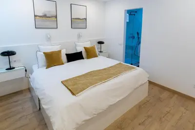 Cama o camas de una habitación en Bungalow SIENA Center Playa del Inglés