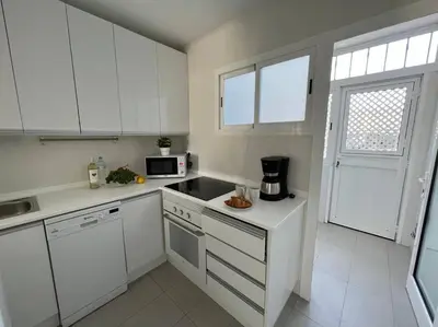 Una cocina o zona de cocina en Los Balandros 104 with terrace by SunHousesCanarias