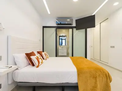 Cama o camas de una habitación en Lava Beach Home By CanariasGetaway