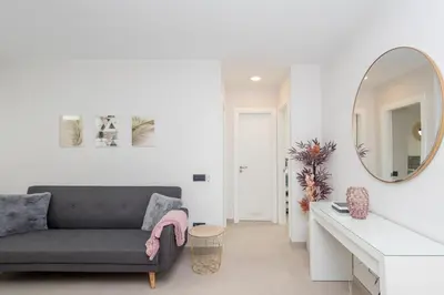 Zona de estar de 2BR New Pretty Home next to Las Canteras Beach