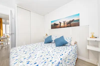 Cama o camas de una habitación en Apartamento céntrico en Playa Del Inglés