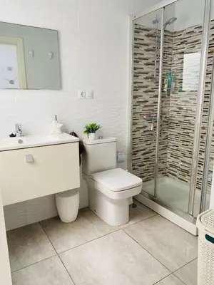 Un baño de Vistas Mar Playa Las Canteras primera línea Wifi