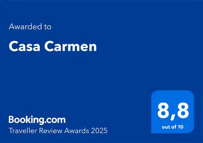 Certificado, premio, señal o documento que está expuesto en Casa Carmen