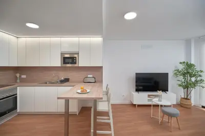 Una cocina o zona de cocina en Mary Sánchez Beach Apartments