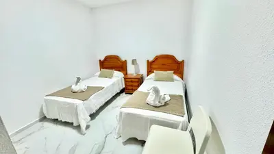 Cama o camas de una habitación en Casa residencial Maspalomas