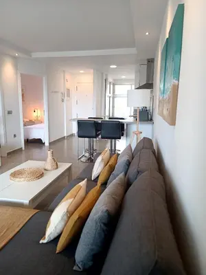 Zona de estar de Las Burras Beachfront