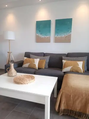 Zona de estar de Las Burras Beachfront