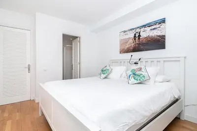 Cama o camas de una habitación en Chalet adosado en Pasito SO3