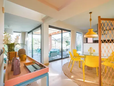 Zona de estar de Cosy villa with private pool by CanaryScape