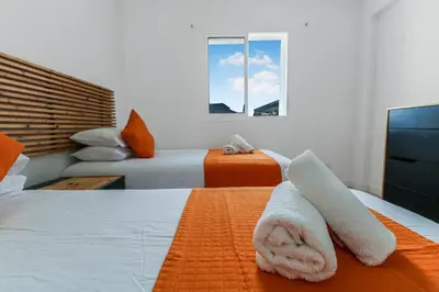 Cama o camas de una habitación en Macame house Puerto de las Nieves