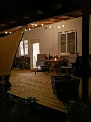 Zona de estar de La Pérgola Calma