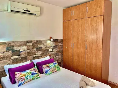 Cama o camas de una habitación en Bungalow Dunaflor Verde 5 by SunHousesCanarias