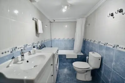 Un baño de Palm Leaf Mogan