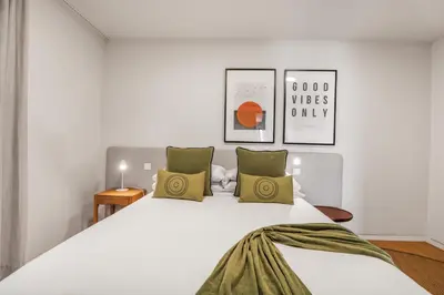 Cama o camas de una habitación en Agaete 2BR Coastal Retreat
