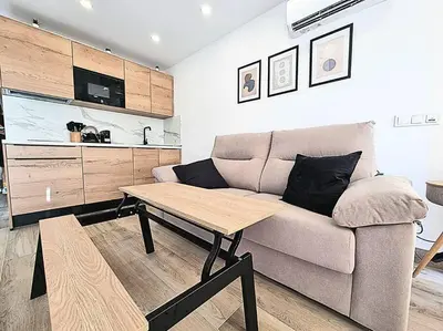 Una cocina o zona de cocina en Un pisito en Maspalomas