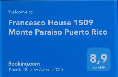 Certificado, premio, señal o documento que está expuesto en Francesco House 1509 Monte Paraiso Puerto Rico