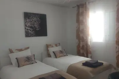 Cama o camas de una habitación en Casa Reina Tauro with private pool