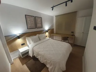 Cama o camas de una habitación en Apto Franchy
