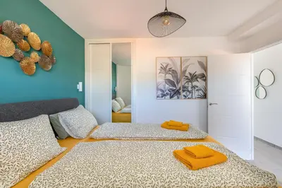 Cama o camas de una habitación en Chic & Stylish near Yumbo