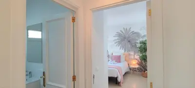 Cama o camas de una habitación en Bungalow Céntrico & Tranquilo