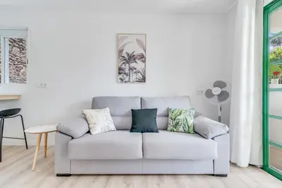 Zona de estar de Home2Book Stylish Apt Terrace & BBQ, Maspalomas