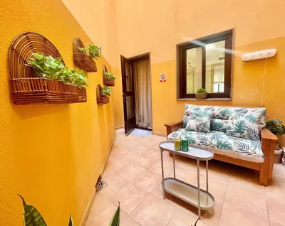 Zona de estar de Mariposa Beach Apartment