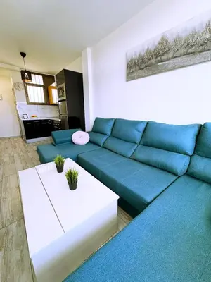 Zona de estar de Bohemian Holiday Home Next to Yumbo