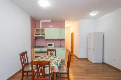 Una cocina o zona de cocina en Balcon de la Mina Suites - AirCon and Terrace with views
