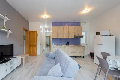 Una cocina o zona de cocina en Balcon de la Mina Suites - AirCon and Terrace with views