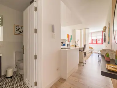 Un baño de Bello estudio cerca Playa de las Canteras, con ascensor BT1B