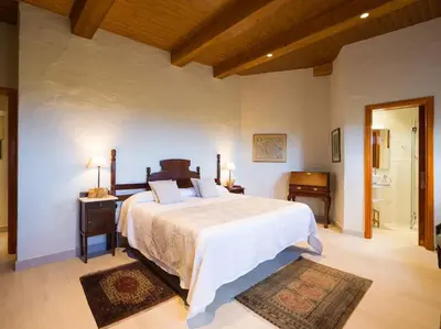 Cama o camas de una habitación en Sunset Banana Plantation House with sea views and private pool by CanaryScape
