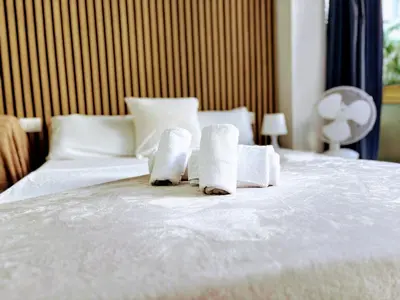 Cama o camas de una habitación en Morote Beach Flat