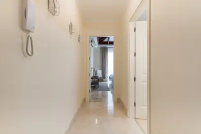 Plano de Beautiful Flat with heated pool near the beach