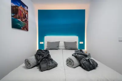 Cama o camas de una habitación en Pool Apartment Tamaran