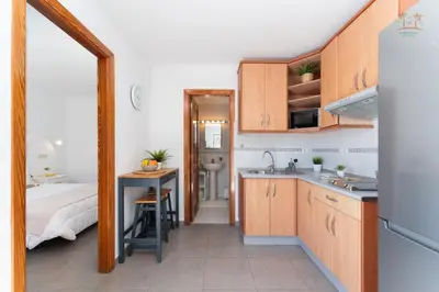 Una cocina o zona de cocina en Blissful Apartment